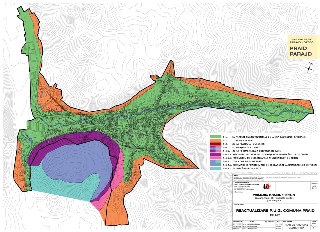 Parajd – G1 – Geotechnikai övezetek