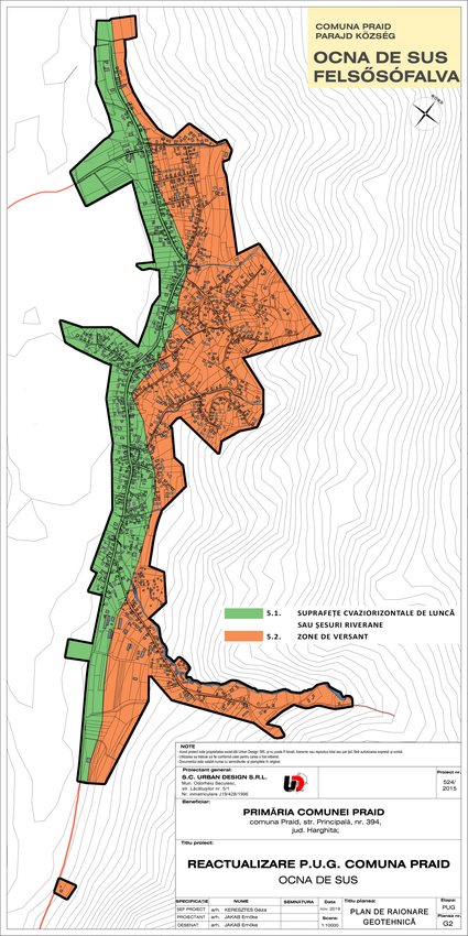 Felsősófalva – G2 – Geotechnikai övezetek